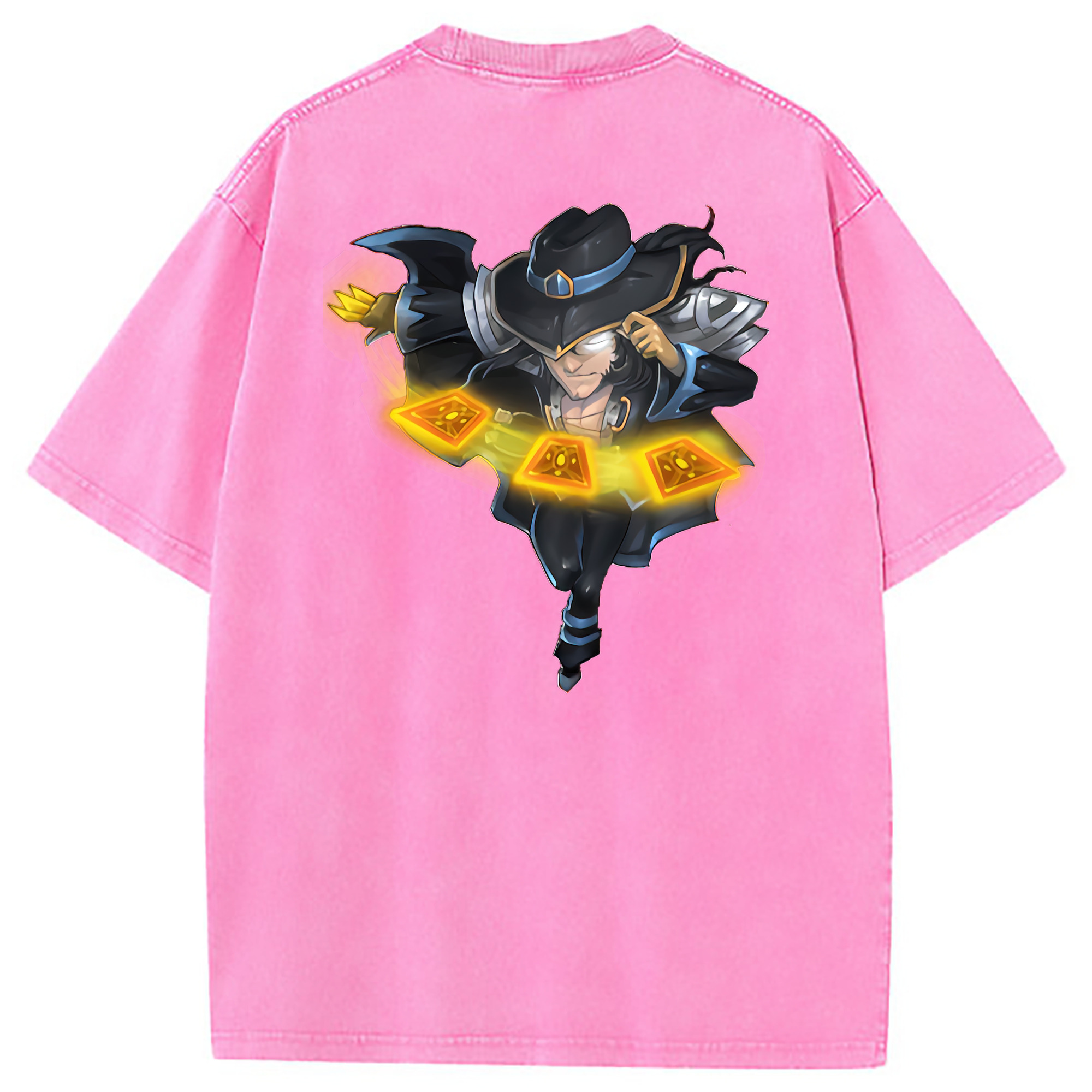 （画像用） リーグ・オブ・レジェンド League of Legends LOL 綿100% ヴィンテージ風 半袖Tシャツ（背面プリント）